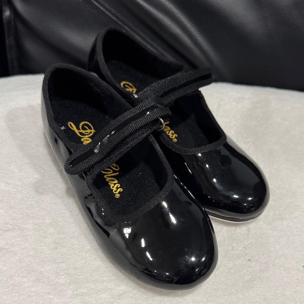 Dance Class Shiny Black Kids Dress Shoes